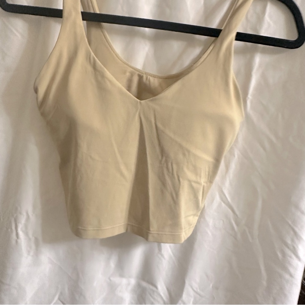Lululemon Align beige crop tank top size 6